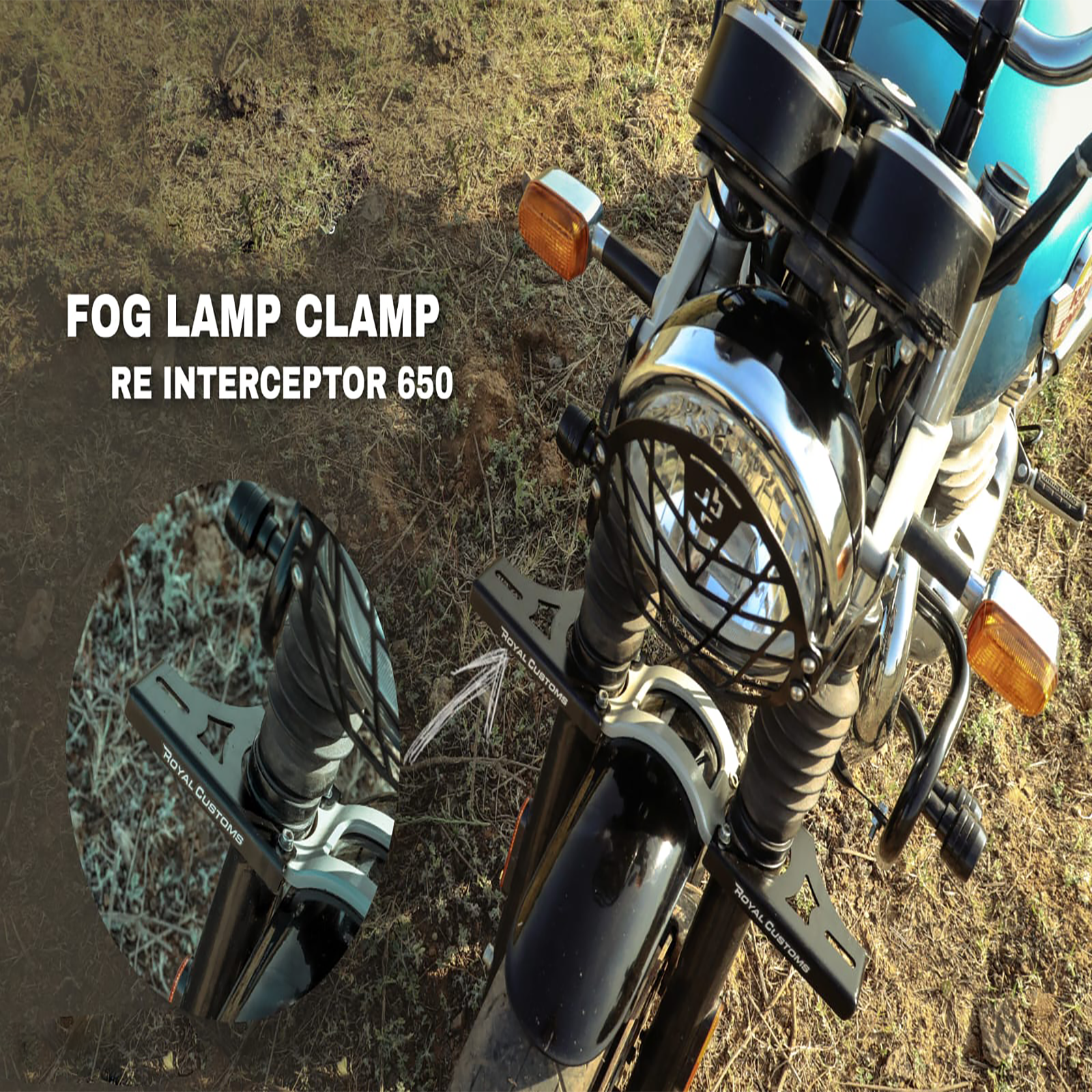 Fog Lamp Clamp For Royal Enfield Interceptor 650