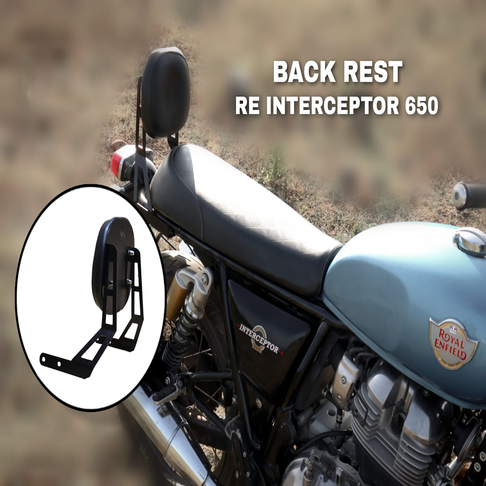 Back Rest For Royal Enfield Interceptor 650