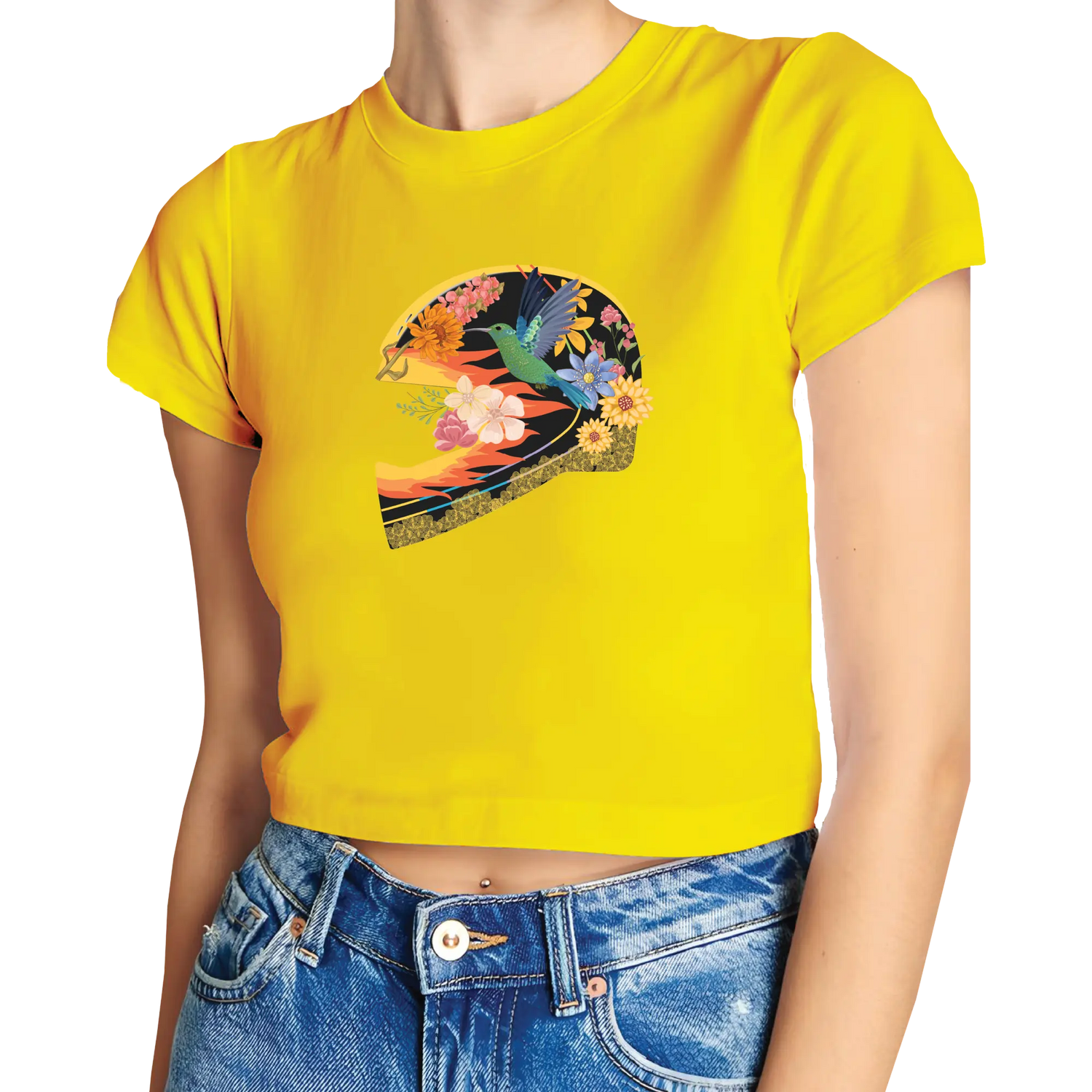 Flower Helmet Crop Top