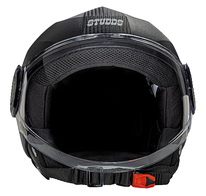 STUDDS Urban Open Face Helmet- Black