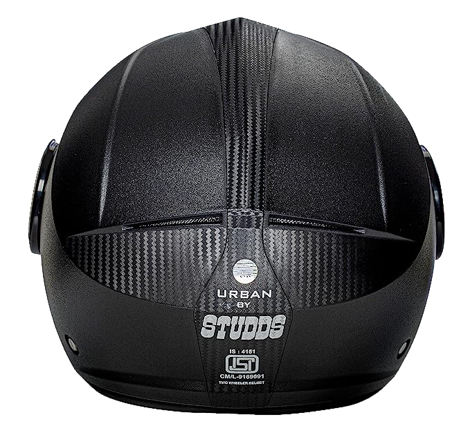 STUDDS Urban Open Face Helmet- Black
