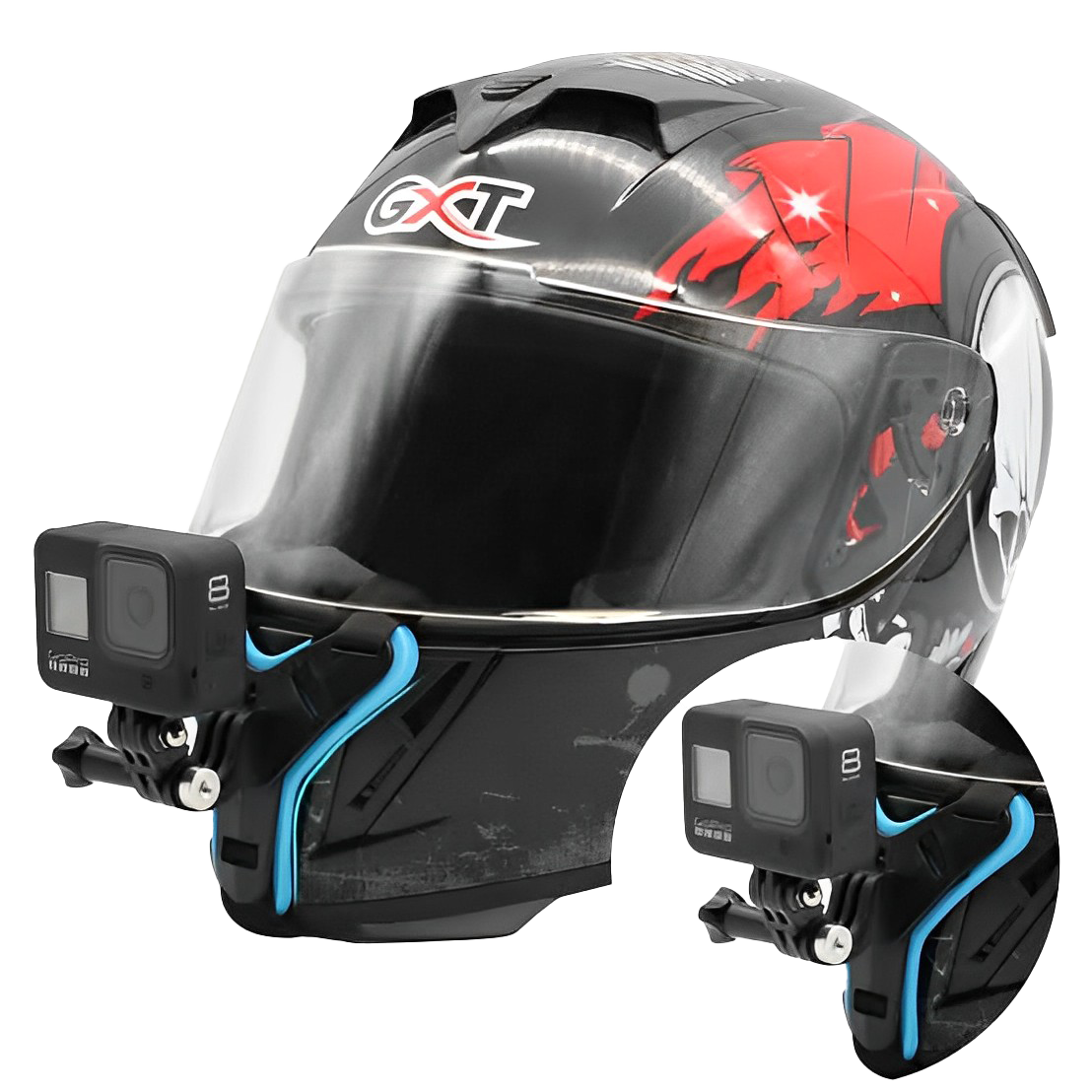 TELESIN Motorcycle Helmet Strap Mount