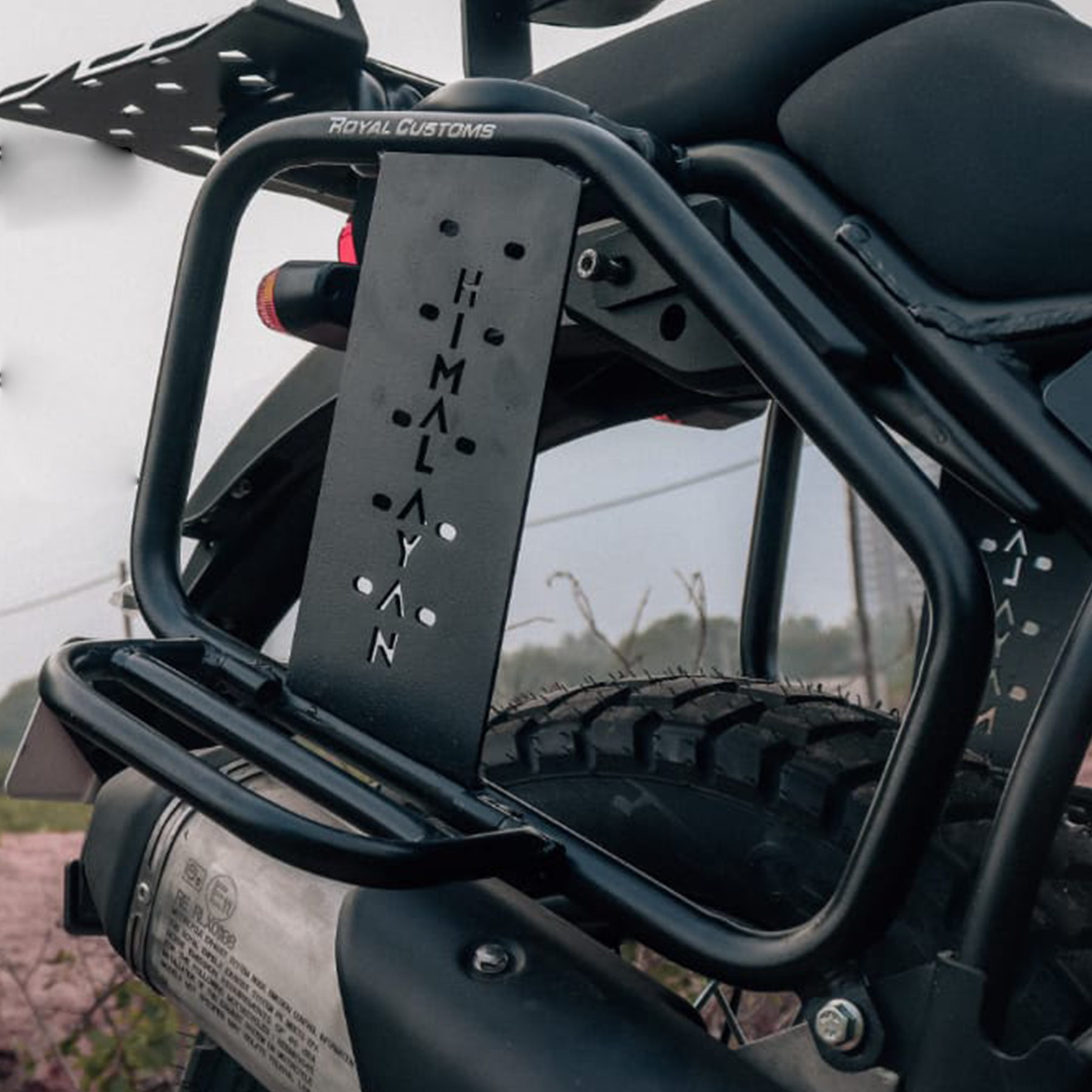 Saddle Stay With Foldable Footrest And Jerry Can Holder For Royal Enfield Himalayan