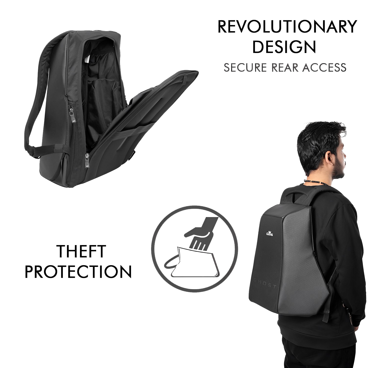 ROADGODS Ghost Anti-Theft Laptop Backpack
