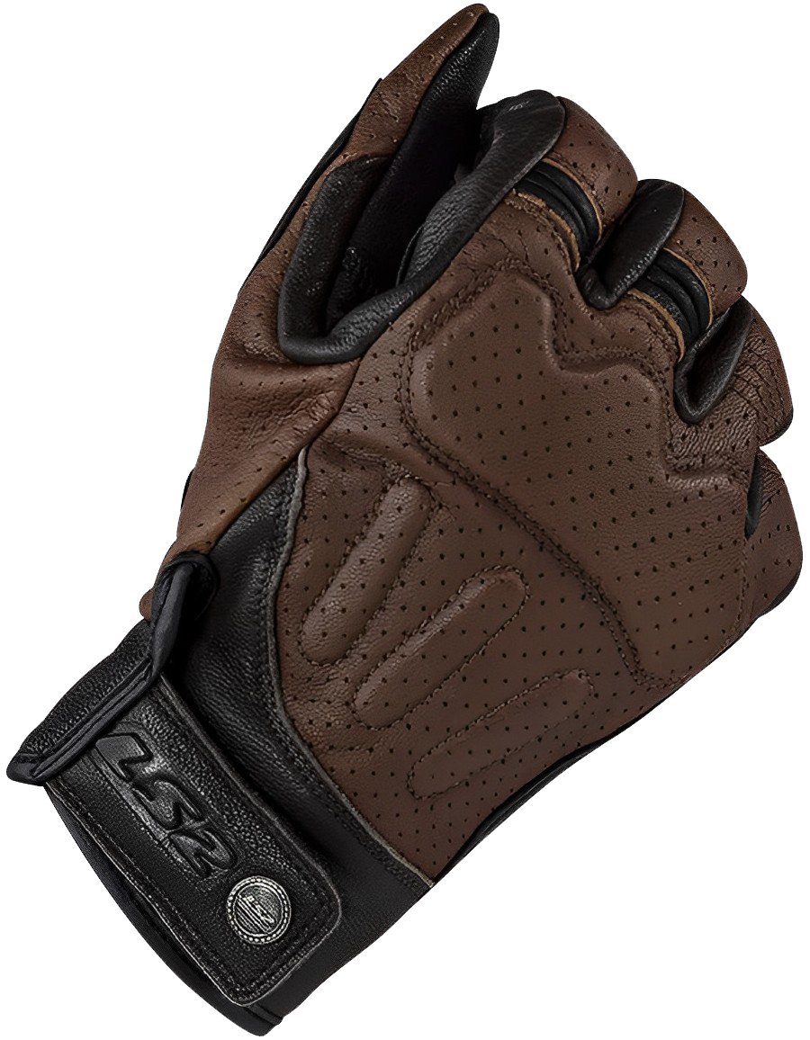 LS2 Rust Man Leather Gloves