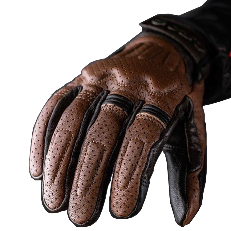 LS2 Rust Man Leather Gloves
