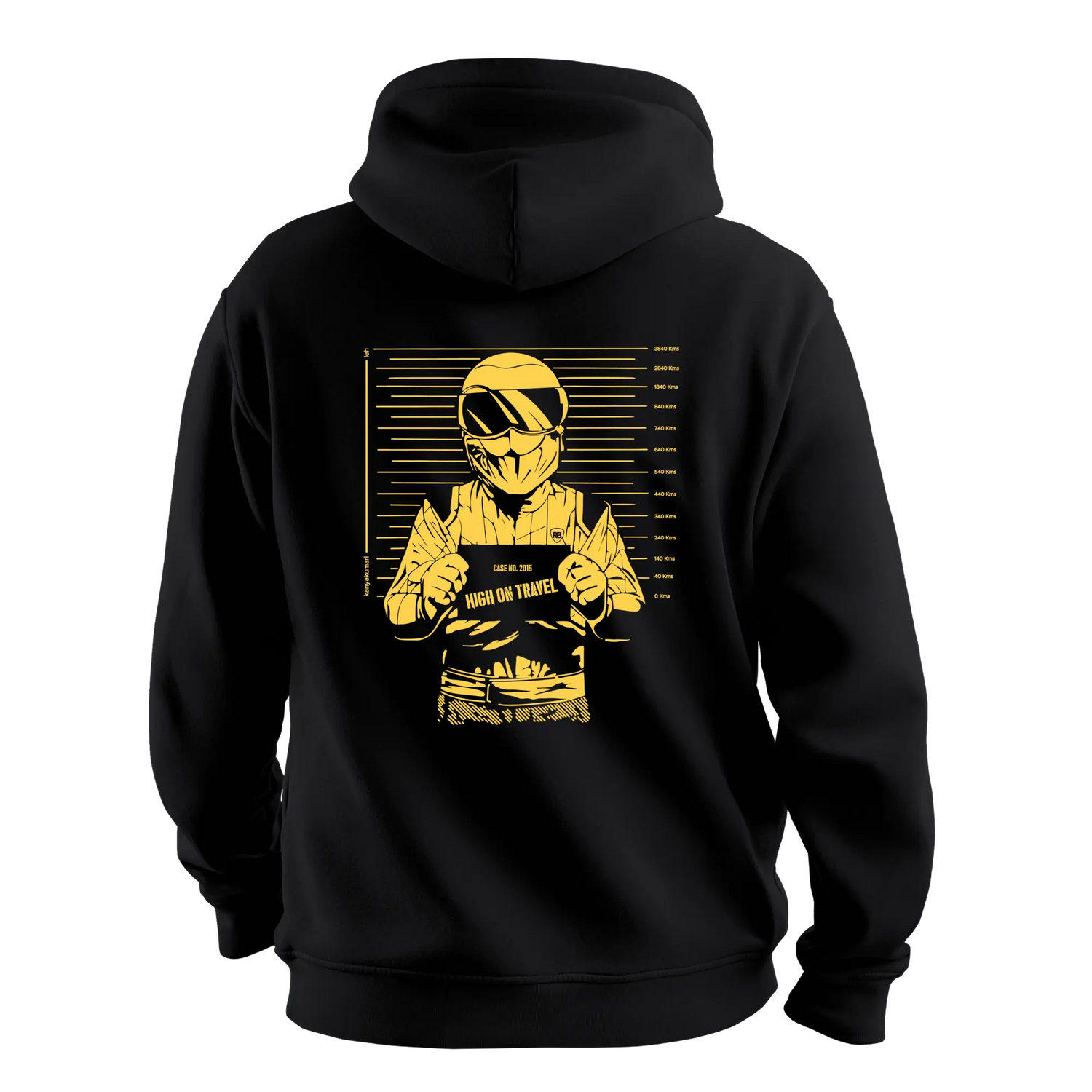 High on travel Black Unisex Hoodie