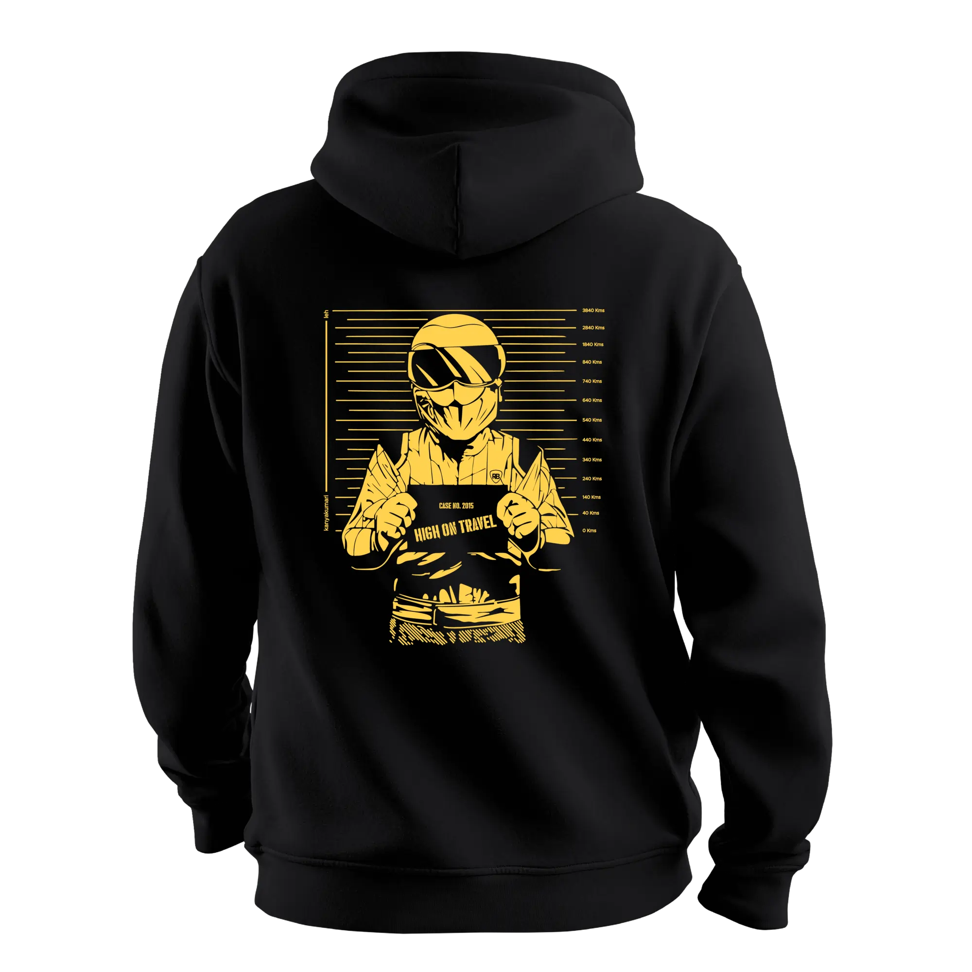 High on travel Black Unisex Hoodie