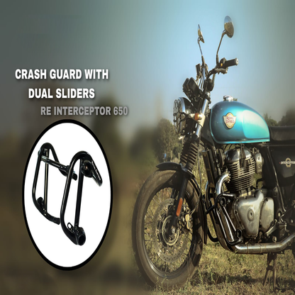 Dual Slider Crash Guards For Royal Enfield Interceptor 650
