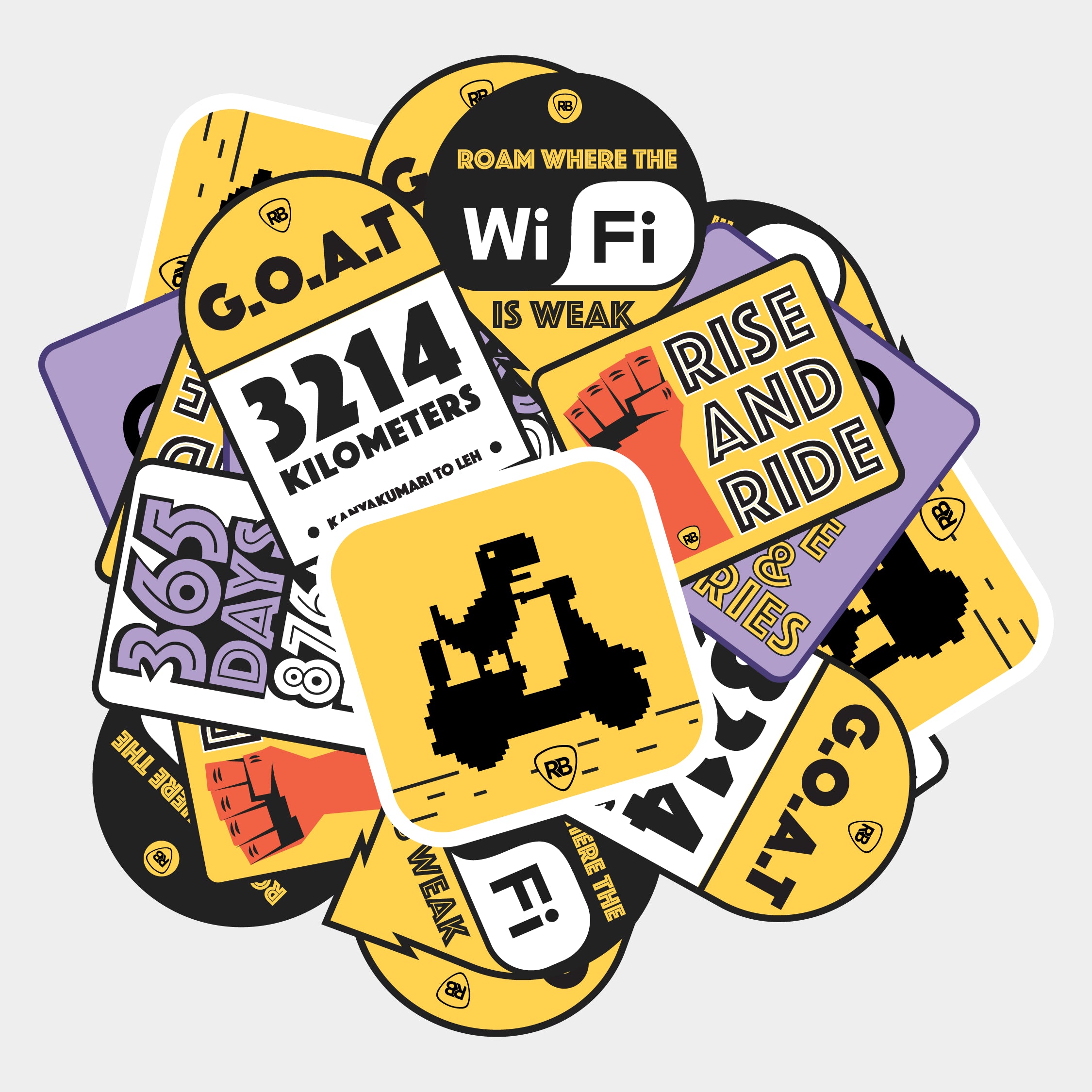 Kilometer &amp; Kilometre Sticker Pack (Pack of 6)