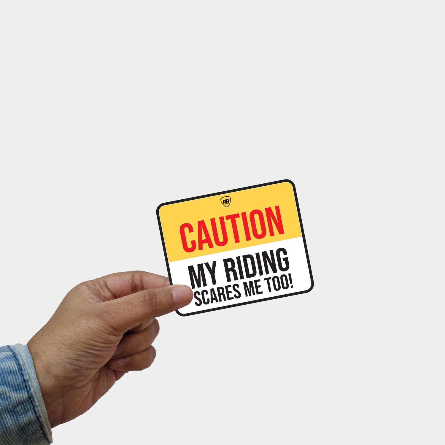 Caution! Riding Sticker