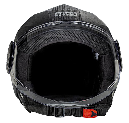 STUDDS Urban Open Face Helmet- Black