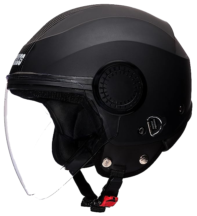 STUDDS Urban Open Face Helmet- Black
