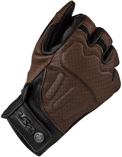 LS2 Rust Man Leather Gloves