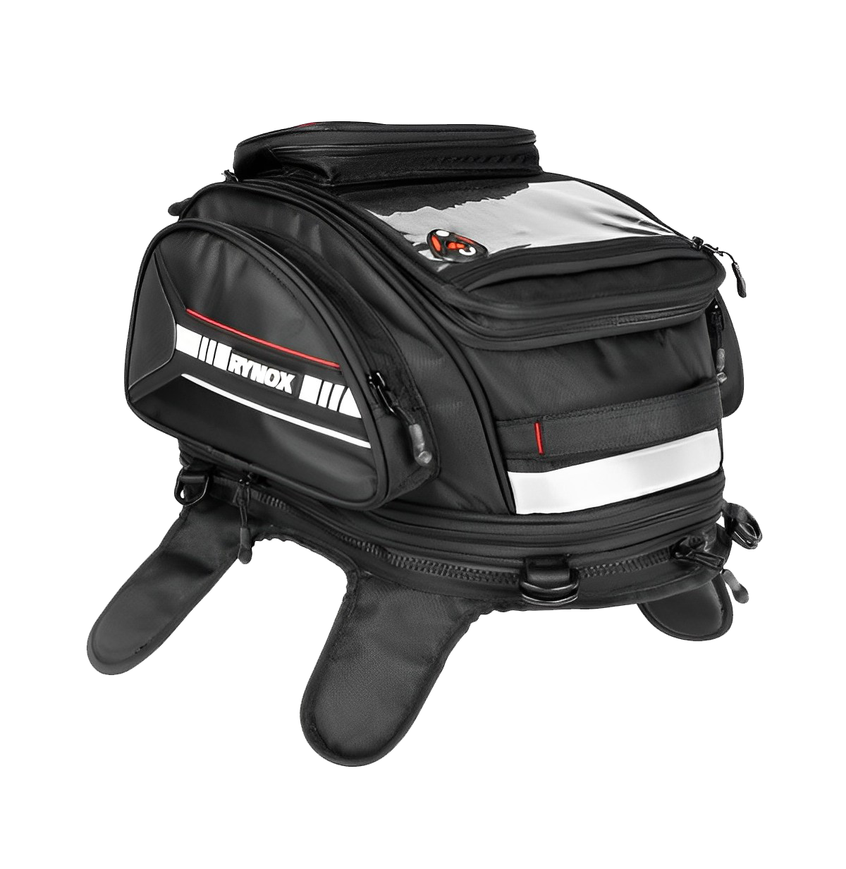 Rynox Optimus V2 Magnetic Semi Hard Case Black Tank Bag